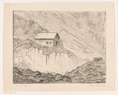 Maison sur une montagne - Henri Braakensiek (signed by artist)