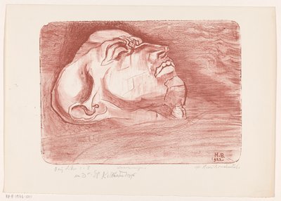 Figure allongée aux yeux fermés (Waanzinnigen) - Henri Braakensiek (signed by artist)