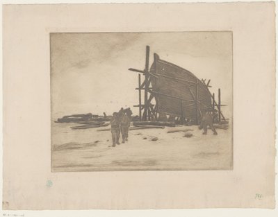 Bateau en construction - Henri Charles Guérard