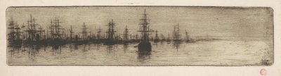 Grands voiliers dans un port - Henri Charles Guérard