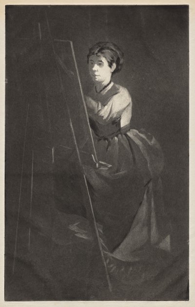 Jeune femme à un chevalet - Henri Charles Guérard