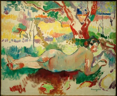 Étude inversée, Nu sous les arbres, Villa Demière - Henri Charles Manguin