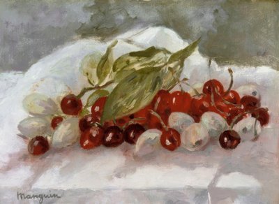 Nature morte : Cerises et ananas - Henri Charles Manguin