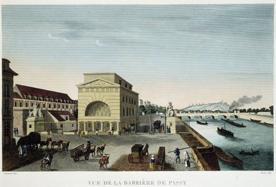 Barrière de Passy - dans "Vue de Paris en 1810 : les Barrières de Paris" par Courvoisier - Henri Courvoisier Voisin