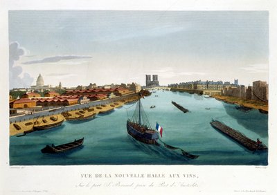 La nouvelle halle aux vins (Bercy), vers 1820 dans « Vues de Paris » par Courvoisier 1827 - Henri Courvoisier Voisin