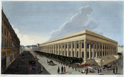 Vue de la nouvelle Bourse et du Tribunal de Commerce - dans Vues de Paris par Courvoisier - Henri Courvoisier Voisin