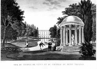 Vue du temple de Vénus et du château du Grand Trianon à Versailles - Henri Courvoisier Voisin