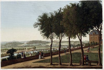 Vue prise de la terrasse de St Germain en Laye - dans "Vues de Paris" par Courvoisier - Henri Courvoisier Voisin