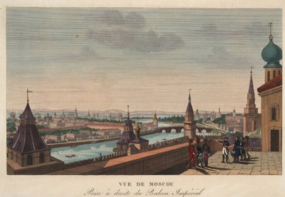 Vue de Moscou depuis le balcon du palais impérial, Russie - Henri Courvoisier Voisin