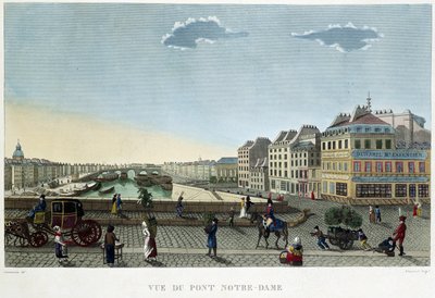 Vue du pont Notre-Dame - dans « Vues de Paris » par Courvoisier - Henri Courvoisier Voisin