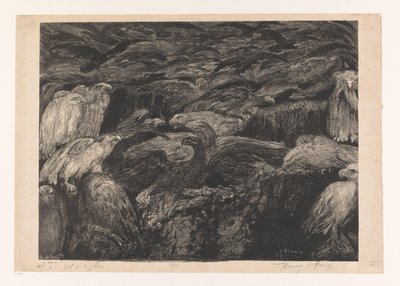 Groupe de rapaces - Henri De Groux (signed by artist)