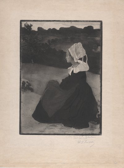 Bretonne assise c.1893 - Henri Delavallee