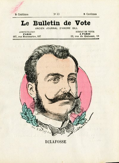 Bulletin 2e série, Satirique en couleurs: Delafosse - Illustration de Henri Demare (1846-1888) - Henri Demare
