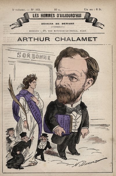 Caricature de Jean Marie Arthur Chalamet (1822-1895) homme politique républicain français - de 
