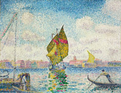 Voiliers sur la Giudecca ou Venise, marine, 1903-1905 - Henri Edmond Cross