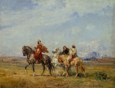 Une partie de chasse arabe - Henri Emilien Rousseau
