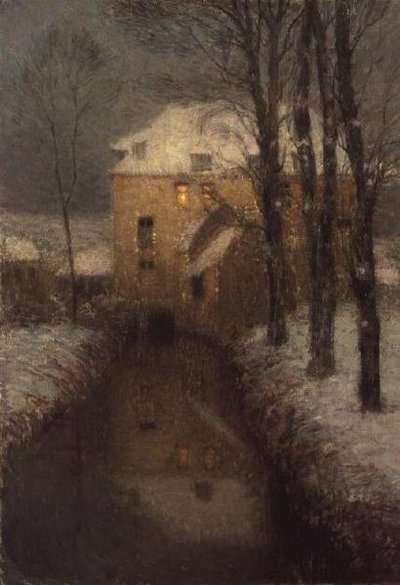 Une maison en hiver - Henri Eugene Augustin Le Sidaner
