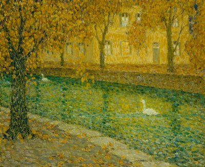 Le Canal, Annecy - Henri Eugene Augustin Le Sidaner