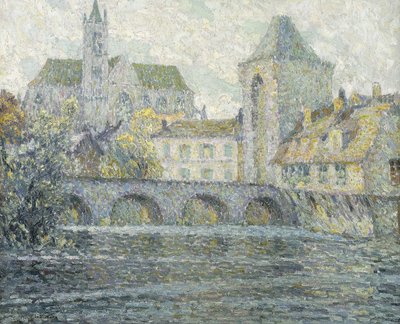 Paysage de Moret, Le Pont - Henri Eugene Augustin Le Sidaner