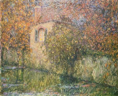 La maison au bord de la rivière - Henri Eugene Augustin Le Sidaner