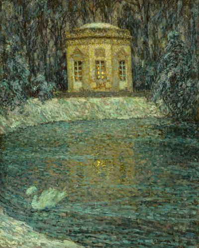 Le Pavillon de Musique sous la Neige - Henri Eugene Augustin Le Sidaner