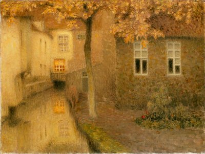 Un canal à Bruges au crépuscule, vers 1898 - Henri Eugene Le Sidaner