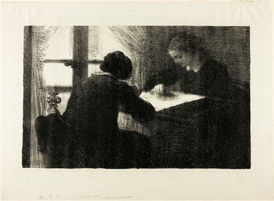 Les brodeuses, deuxième planche - Henri Fantin-Latour