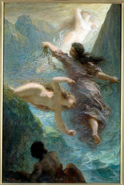 Les filles du Rhin. Pastel par Henri Fantin-Latour - Ignace Henri Jean Fantin Latour