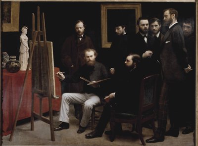 Un atelier aux Batignolles (avec plusieurs portraits d