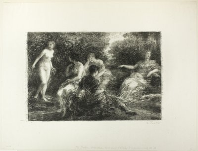 Femmes se baignant, troisième grande planche - Ignace Henri Jean Fantin Latour