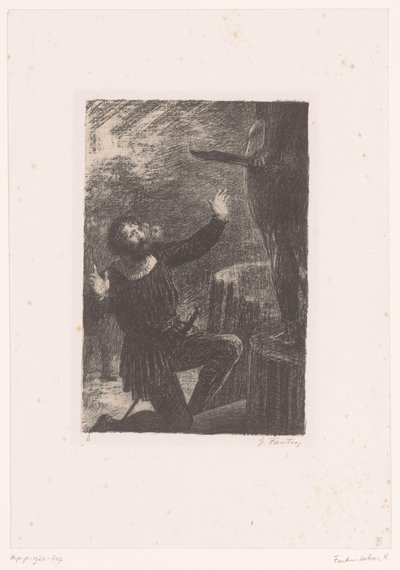 Cellini devant sa statue de Persée - Ignace Henri Jean Fantin Latour