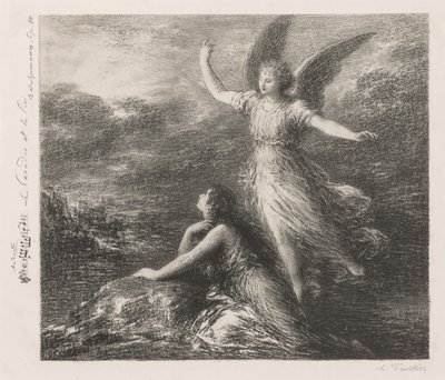 Début du Paradis et la Péri (Deuxième planche) - Ignace Henri Jean Fantin Latour