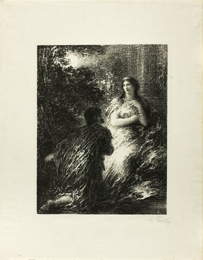 Duo des Troyens, cinquième planche - Ignace Henri Jean Fantin Latour