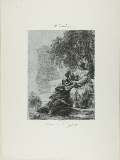 Duo des Troyens, première planche - Ignace Henri Jean Fantin Latour
