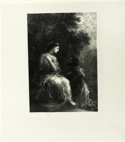 Duo des Troyens, septième planche - Ignace Henri Jean Fantin Latour