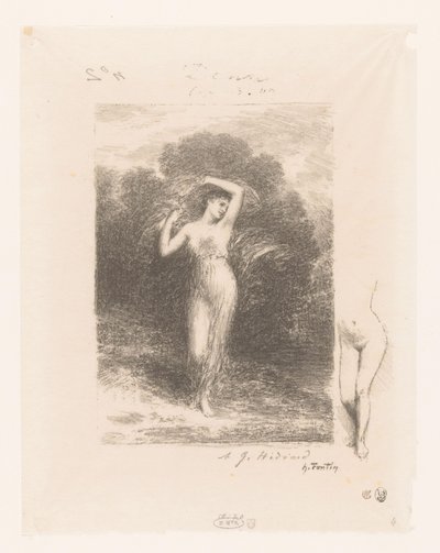 Jeune femme avec écharpe (Illustrations pour les Poésies d
