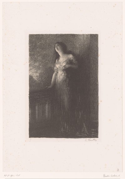 Julia sur le balcon la nuit - Ignace Henri Jean Fantin Latour