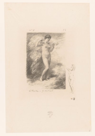 Néréide avec voile flottant - Ignace Henri Jean Fantin Latour