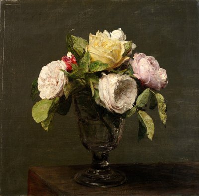 Roses dans un verre à pied, 1873 - Ignace Henri Jean Fantin Latour