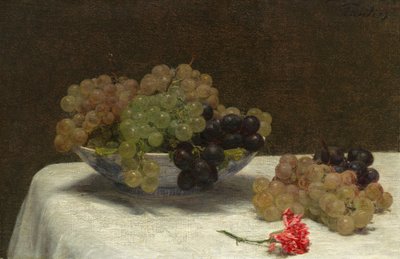 Nature morte avec raisins et œillet, c. 1880 - Ignace Henri Jean Fantin Latour