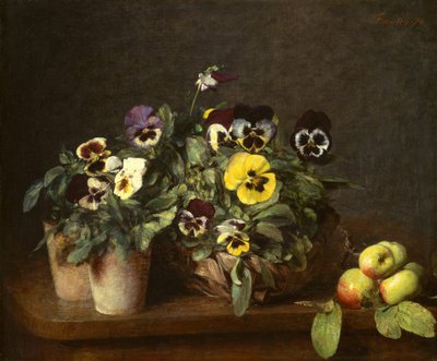 Nature morte avec pensées, 1874 - Ignace Henri Jean Fantin Latour