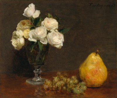 Nature Morte avec Roses et Fruits - Ignace Henri Jean Fantin Latour