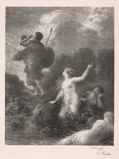 Le Crépuscule des Dieux: Siegfried et les Filles du Rhin - Ignace Henri Jean Fantin Latour