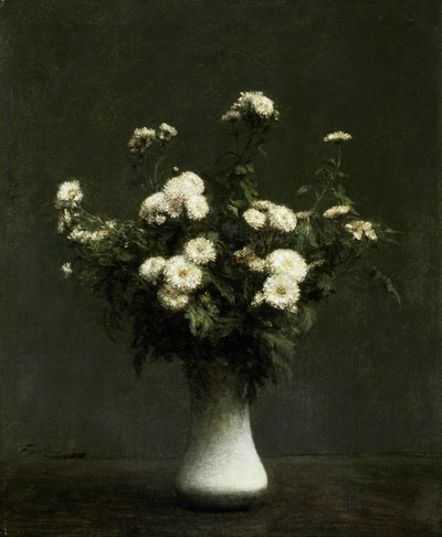 Vase de chrysanthèmes - Henri Fantin-Latour