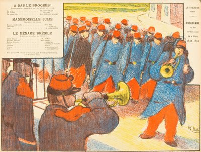 À bas le progrès!; Mademoiselle Julie; Le Ménage Brésile - Henri Gabriel Ibels