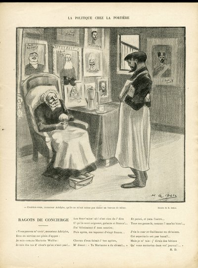 Illustration de H. G. Ibels dans Le Rire, 08/01/10 - Politique dans la Portière - Souverains étrangers, Identifiant - Loubet Emile - Henri Gabriel Ibels