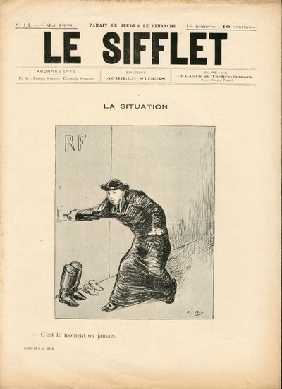 Le Sifflet, numéro 14, Satirique en N & B - Henri Gabriel Ibels