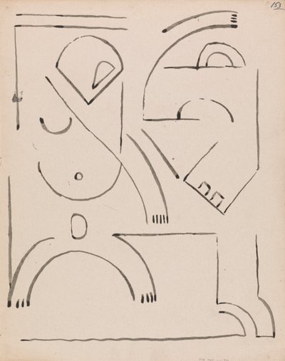 Composition de figure abstraite - Henri Gaudier Brzeska