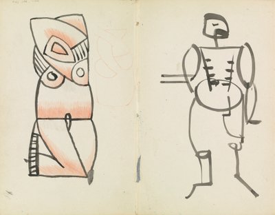 Femme accroupie et homme debout - Henri Gaudier Brzeska