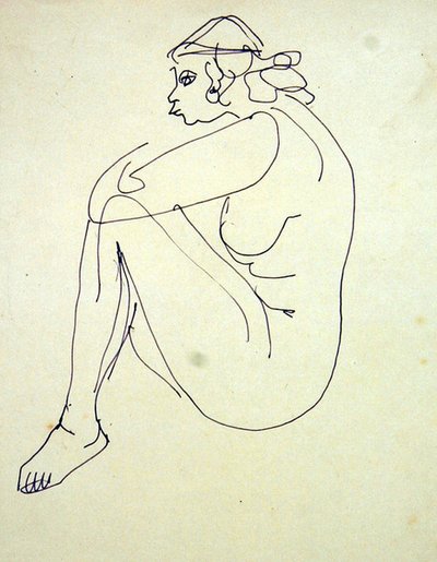 Nu féminin assis - Henri Gaudier Brzeska